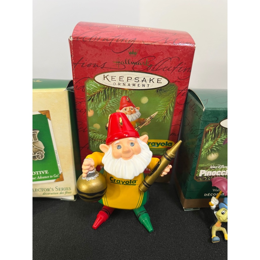 Lot of 8 Hallmark Keepsake Ornaments Disney Crayola Monopoly Miniature Vintage - Picture 4 of 16